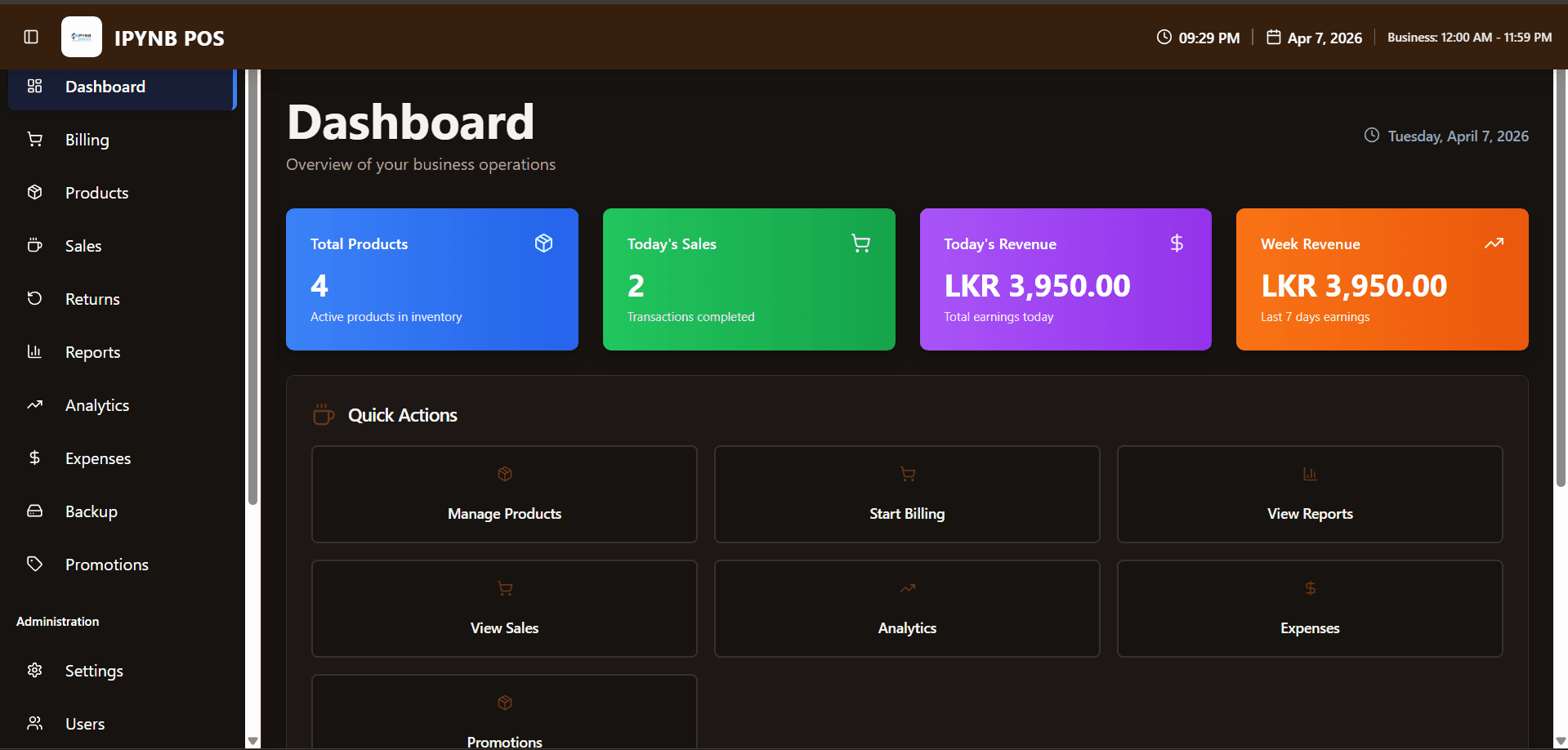 IPYNB POS Dashboard